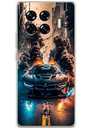 Чохол силіконовий з картинкою на tecno spark 20 pro plus (машина bmw i8)