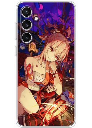 Чехол силиконовый с картинкой на samsung galaxy s24 fe (s721) (аниме, anime)