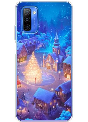 Чехол силиконовый с картинкой на ulefone note 12 (новогодний)