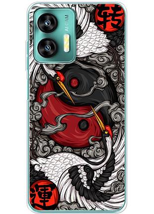 Чехол силиконовый с картинкой на oukitel c35 (знак инь янь)