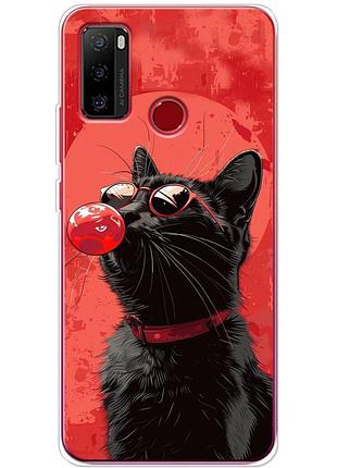 Чохол силіконовий з картинкою на ulefone note 10 (стильний котик)