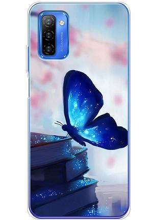 Чехол силиконовый с картинкой на ulefone note 12 (бабочка)