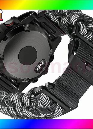 Bs ремешок для часов best mix hemsut паракорд 22 мм серый камуфляж для garmin унисекс замена крепления bas77/n