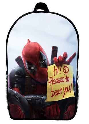Рюкзак дедпул (school gear bag deadpool 04) черный, 39 х 27 х 14 см