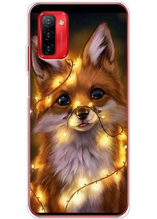 Чехол силиконовый с картинкой на ulefone note 12p (новогодний, лисичка)