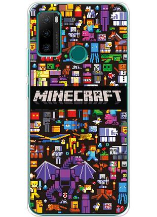 Чехол силиконовый с картинкой на ulefone note 10p (майнкрафт, minecraft)
