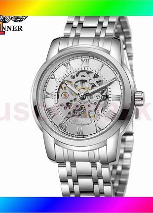 Bs часы forsining 8250 best mix silver-silver механические с автоподзаводом для мужчин серебристые сти bas77/n