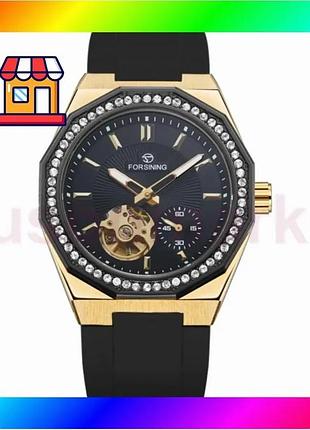 Bs часы forsining 831 best mix black-gold для мужчин механические наручные часы с автоматическим подза bas77/n