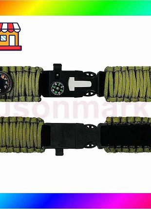 Bs паракордовый ремешок army best mix green patriot многофункциональный для мужчин и женщин черно-зеле bas77/n