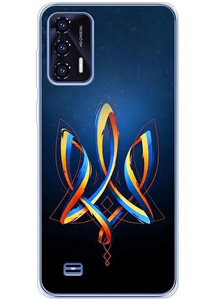 Чехол силиконовый с картинкой на oukitel c31 (патриотический, герб украины)