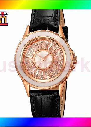 Bs часы skmei rose best mix gold-black кварцевые женские с кожаным ремешком для повседневного ношения bas77/n