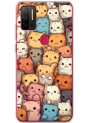 Чехол силиконовый с картинкой на ulefone note 11p (котики)