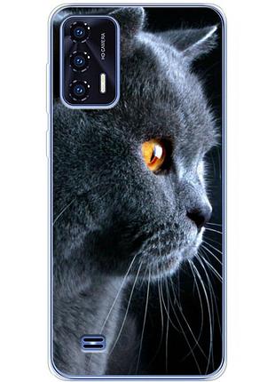 Чехол силиконовый с картинкой на oukitel c31 (британский кот)