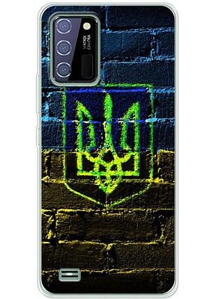 Чохол силіконовий з картинкою на oukitel c25 (патріотичний, герб україни)