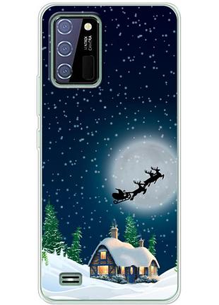 Чохол силіконовий з картинкою на oukitel c25 (новорічний)