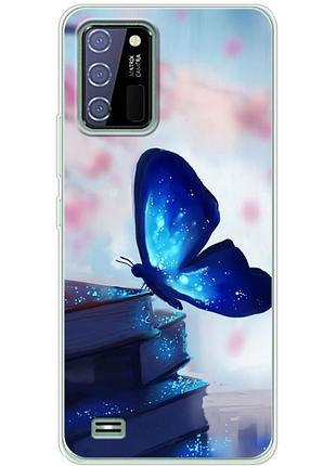 Чехол силиконовый с картинкой на oukitel c25 (бабочка)