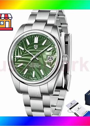 Bs часы pagani design best mix silver-green механические с автоподзаводом для мужчин водонепроницаемые bas77/n