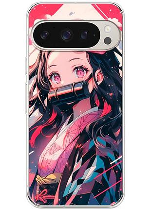 Чехол силиконовый с картинкой на google pixel 9 pro (аниме, anime)