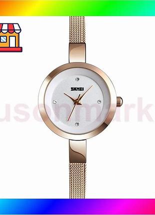 Bs часы skmei 1390rg best mix розовое золото женские стрелочные кварцевые для времени и стиля bas77/n