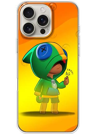Чехол силиконовый с картинкой на iphone 16 pro max (бравл старс, brawl stars)