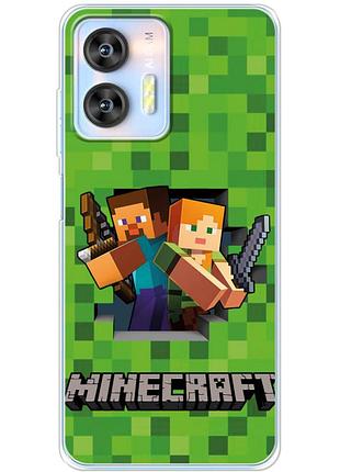 Чехол силиконовый с картинкой на oukitel c36 (майнкрафт, minecraft)