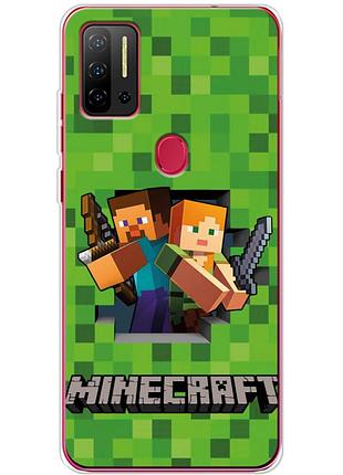 Чохол силіконовий з картинкою на ulefone note 11p (майнкрафт, minecraft)
