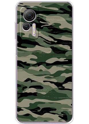 Чехол силиконовый с картинкой на ulefone note 14 (патриотический, камуфляж)