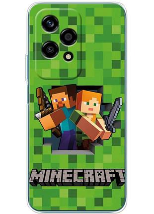 Чехол силиконовый с картинкой на huawei honor 200 lite (майнкрафт, minecraft)