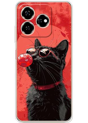 Чохол силіконовий з картинкою на zte nubia v60 (стильний котик)