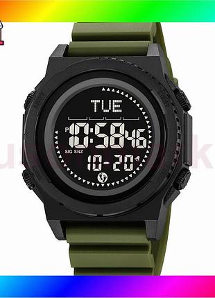 Bs годинник skmei 2626ag best mix army green чоловічий спортивний електронний з компасом і крокоміром bas77/n