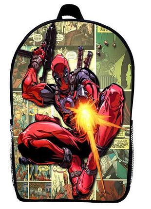 Рюкзак дедпул (school gear bag deadpool 09) черный, 39 х 27 х 14 см