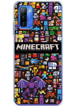 Чохол силіконовий з картинкою на ulefone note 12 (майнкрафт, minecraft)