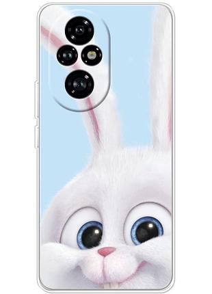 Чехол силиконовый с картинкой на huawei honor 200 pro (кролик снежок)