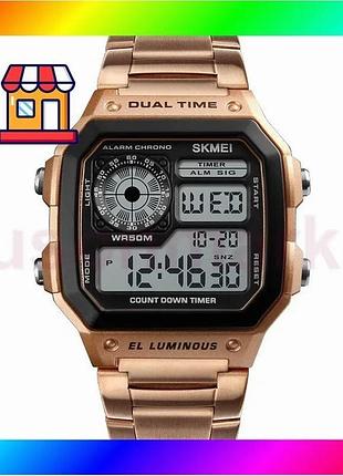Bs часы skmei 1335rg best mix rose gold водонепроницаемые спортивные электронные часы для мужчин и жен bas77/n