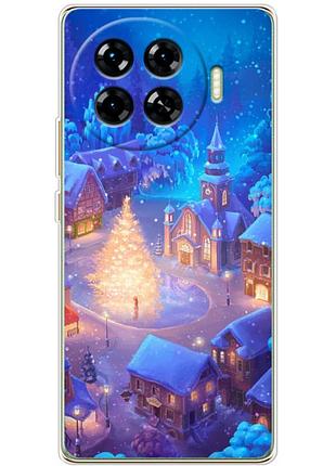 Чехол силиконовый с картинкой на tecno spark 20 pro plus (новогодний)