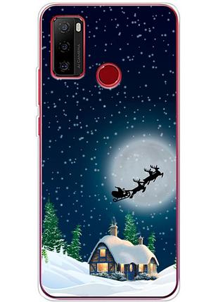 Чохол силіконовий з картинкою на ulefone note 10 (новорічний)