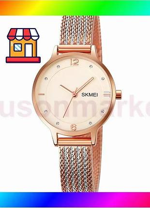 Bs часы skmei 1874rg best mix розовое золото женские кварцевые наручные часы для повседневного ношения bas77/n