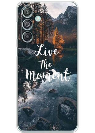 Чехол силиконовый с картинкой на samsung galaxy m55 5g (m556) (природа, озеро в горах)