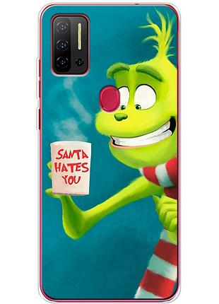 Чехол силиконовый с картинкой на ulefone note 11p (новогодний, гринч)