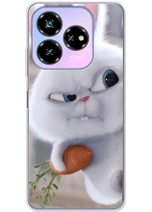 Чехол силиконовый с картинкой на zte nubia v60 design (кролик снежок)