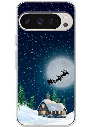 Чехол силиконовый с картинкой на google pixel 9 pro (новогодний)