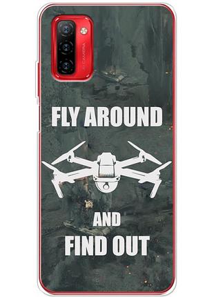 Чехол силиконовый с картинкой на ulefone note 12p (патриотический, дрон)