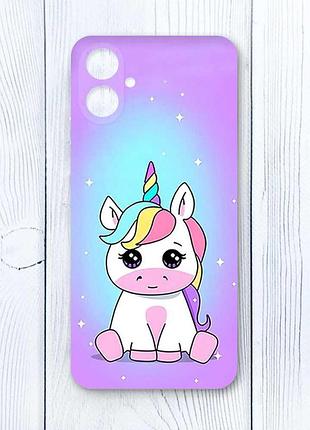 Чехол на samsung galaxy a06 (a065) единорог (принт 103)