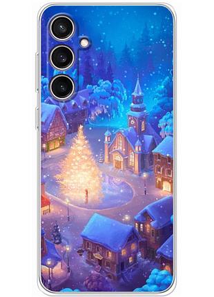 Чехол силиконовый с картинкой на samsung galaxy s24 fe (s721) (новогодний)
