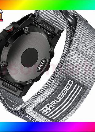 Bs ремешок для часов best mix hemsut серый 20 мм нейлоновый с липучкой унисекс для garmin часы ремешок bas77/n