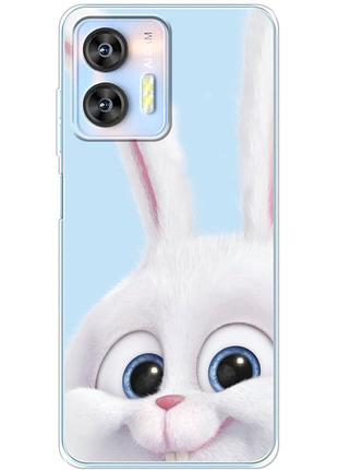Чехол силиконовый с картинкой на oukitel c36 (кролик снежок)