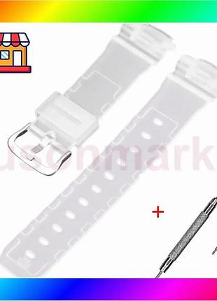 Bs ремешок для часов best mix casio g-shock полупрозрачный серебристый универсальный ремень для мужчин bas77/n