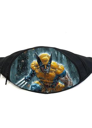Поясная сумка бананка росомаха люди икс (gb - wolverine 03) gear bag черная