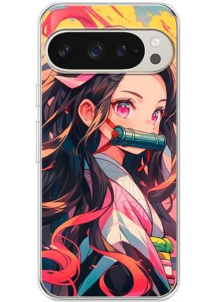 Чехол силиконовый с картинкой на google pixel 9 pro (аниме, anime)