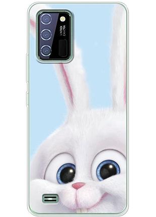 Чехол силиконовый с картинкой на oukitel c25 (кролик снежок)